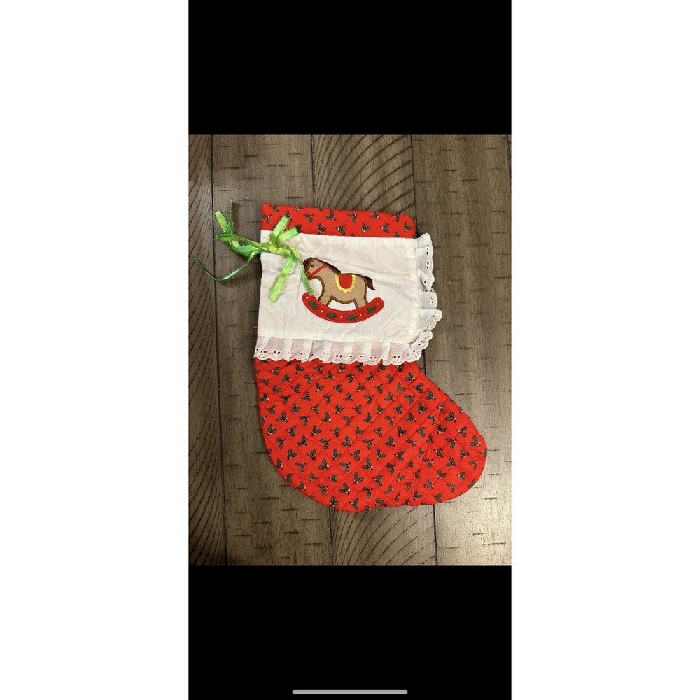 Vintage 1998 Baby Christmas‎ Stocking